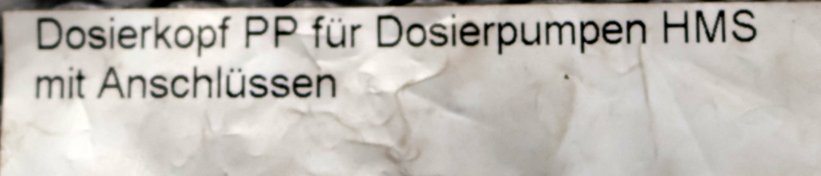 Bild des Artikels Dosierkopf-PP-für-Dosierpumpen-HMS-500884100-mit-Anschlüssen-unbenutzt