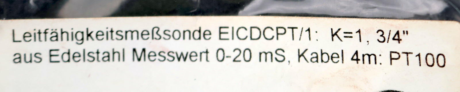 Bild des Artikels EMEC-BKG-Leitfähigkeitsmeßsonde-EICDCPT/1-aus-Edelstahl-Sonde-3/4''-K=-1-0-20µS