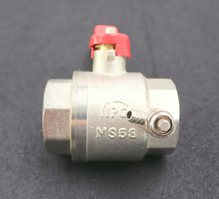 Bild des Artikels IPG-Ms-Kugelhahn-mit-Entleerung-MS58-1-1/2''-PN20-Material-Messing-vernickelt
