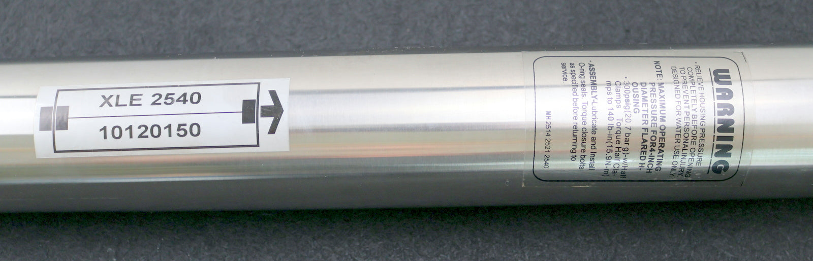 Bild des Artikels BKG-2,5''-Edelstahl-Druckrohr-XLE-2540-für-Umkehrosmose---1-Membrane-Länge-40''