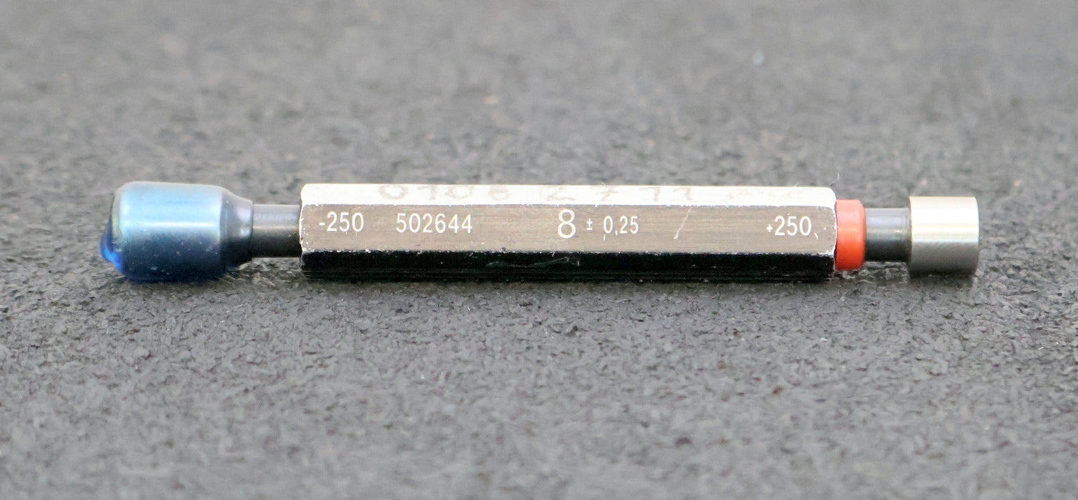 Bild des Artikels Grenzlehrdorn-Gut/Ausschuss-Prüfdorn-Ø-8mm-+/-0,25-Toleranzbereich--250/+250µm