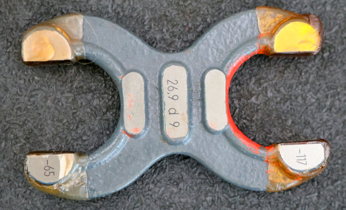 Bild des Artikels Grenzrachenlehre-Doppelmäulig-26,9mm-d9-Toleranzbereich--117/-65µm-gebraucht