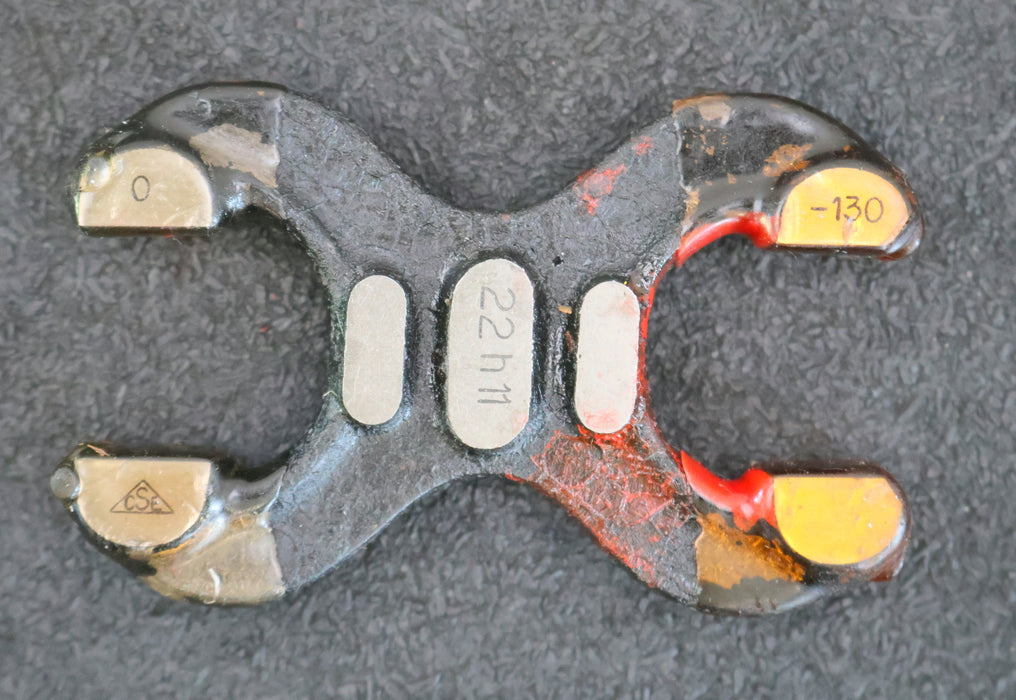 Bild des Artikels Grenzrachenlehre-Doppelmäulig-22mm-h11-Toleranzbereich--130/0µm-gebraucht