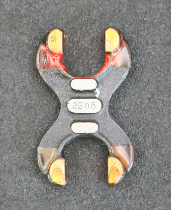 Bild des Artikels Grenzrachenlehre-Doppelmäulig-22mm-h8-Toleranzbereich--33/0µm-gebraucht