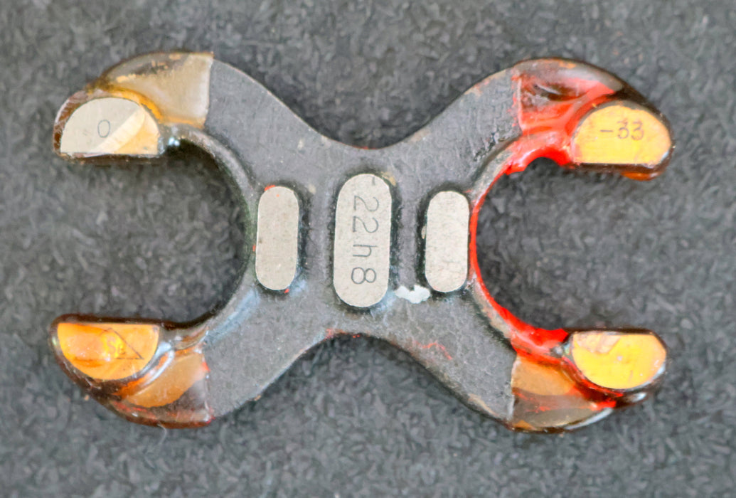 Bild des Artikels Grenzrachenlehre-Doppelmäulig-22mm-h8-Toleranzbereich--33/0µm-gebraucht