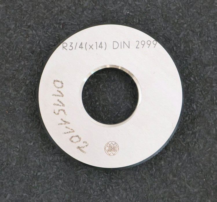 Bild des Artikels JBO-Gewindegrenzlehrring-Gut/Ausschuss-Prüfring-R3/4-(x14)-DIN2999-gebraucht