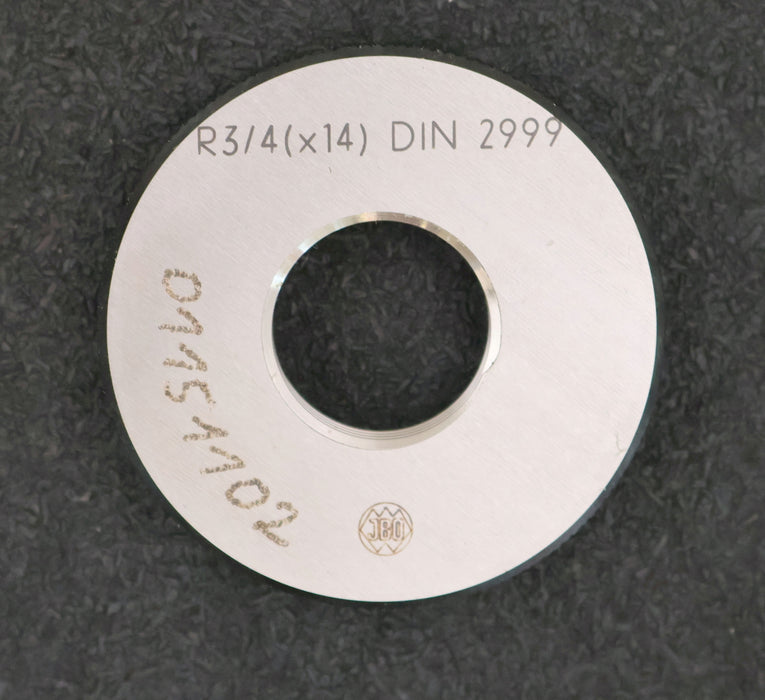 Bild des Artikels JBO-Gewindegrenzlehrring-Gut/Ausschuss-Prüfring-R3/4-(x14)-DIN2999-gebraucht