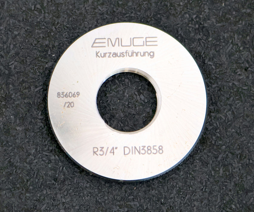 Bild des Artikels EMUGE-Gewindegrenzlehrring-Gut/Ausschuss-Prüfring-R3/4-DIN3858-Kurzausführung