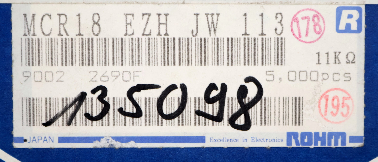 Bild des Artikels ROHM-3500x-SMD-Widerstand-11kΩ-1206-MCR18-EZH-JW-113-11000-Ohm-Model-ACW-001