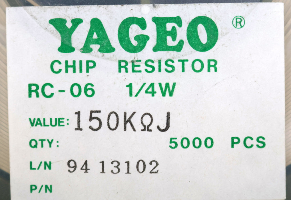Bild des Artikels YAGEO/RUTRONIK-3500x-SMD-Widerstand-150kΩ-1206-RMC1/8-150000-Ohm-RC-06-1/4W