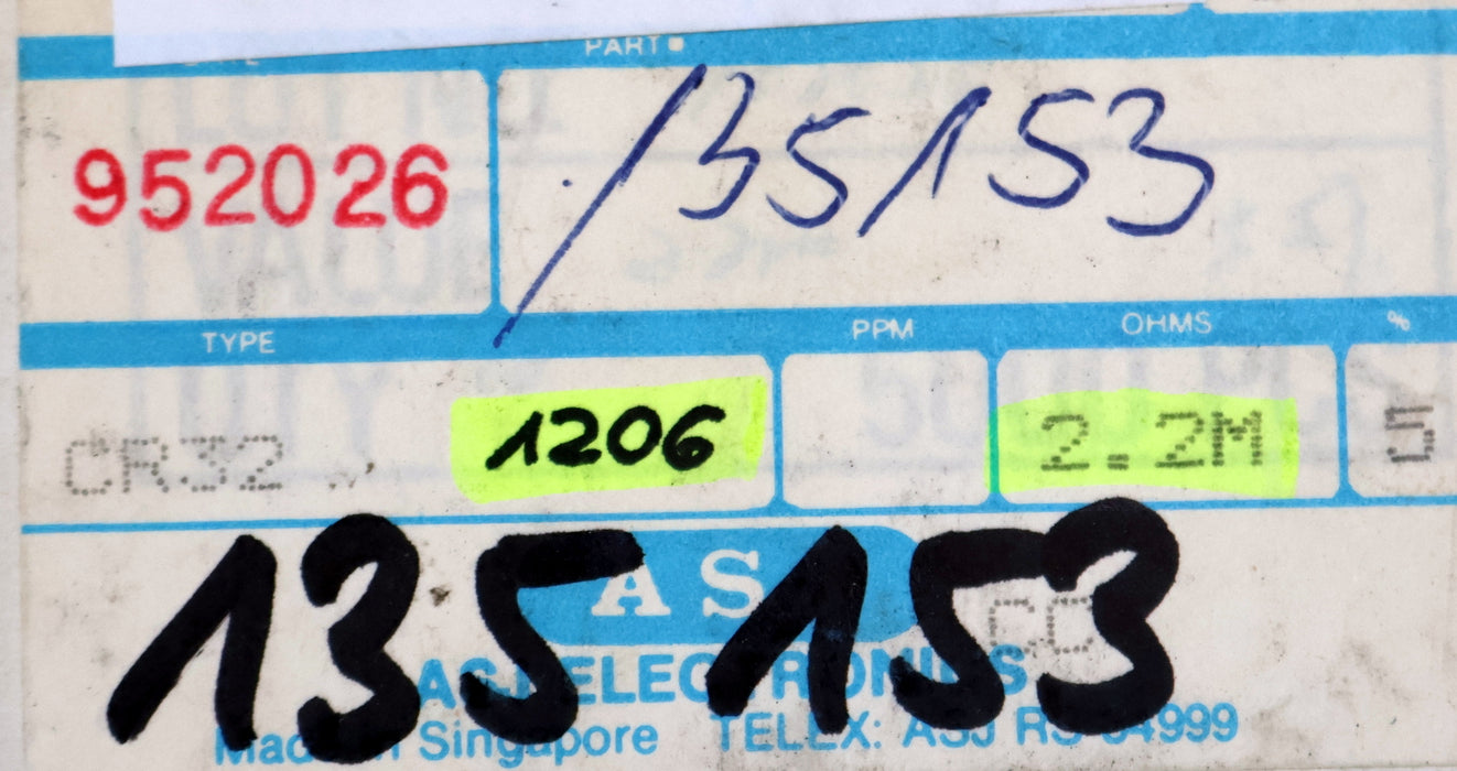 Bild des Artikels ASJ-ELECTRONICS-3000x-SMD-Widerstand-2,2MΩ-1206-CR-32-2200000-Ohm-135153