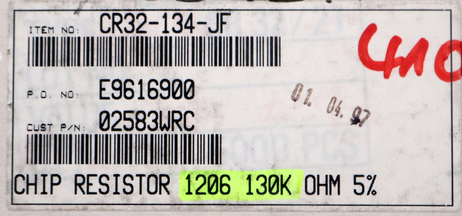 Bild des Artikels ASJ-ELECTRONICS-5000x-SMD-Widerstand-130kΩ-1206-CR-32-134-JF-130000-Ohm-02583WRC