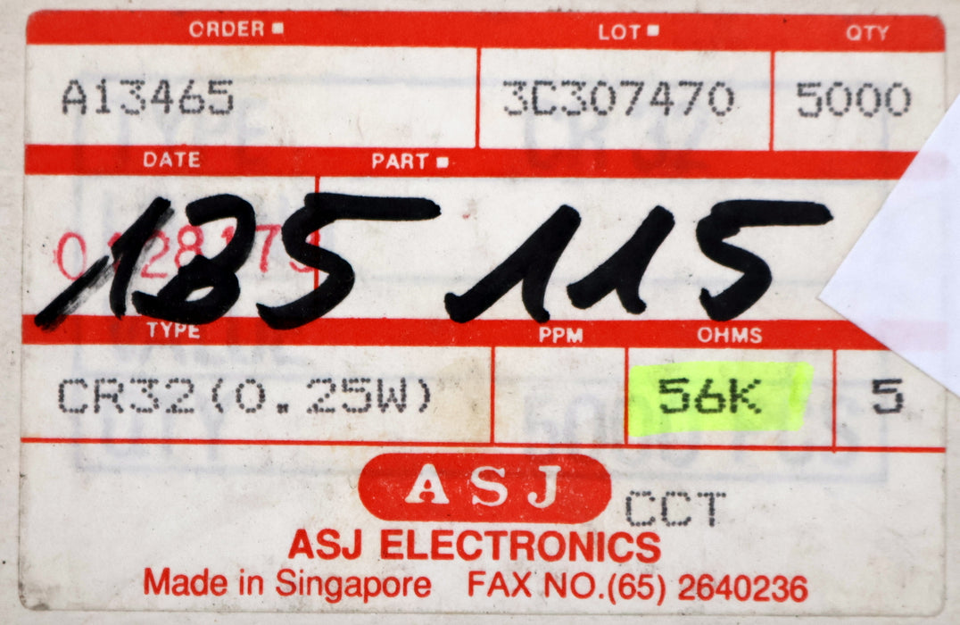 Bild des Artikels ASJ-ELECTRONICS-4500x-SMD-Widerstand-56kΩ-1206-CR32-56000-Ohm-Model-02666WRC