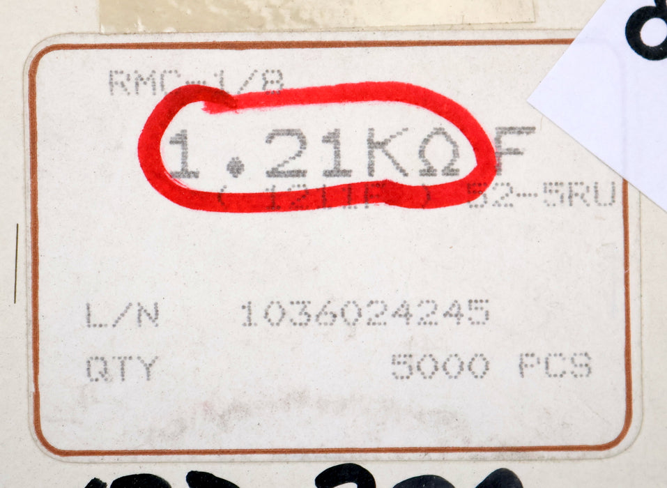 Bild des Artikels KAMAYA-ELECTRIC-4500x-SMD-Widerstand-1,21kΩ-RMC-1/8-1211F-1210-Ohm-Model-52-5RU