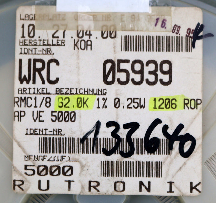 Bild des Artikels KOA-3200x-SMD-Widerstand-62kΩ-1206-RK73H2BTD-Model-WRC05939