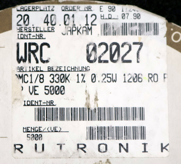 Bild des Artikels KAMAYA-ELECTRIC-3000x-SMD-Widerstand-330kΩ-RMC-1/8-334F-330000-Ohm-Model-72-50A