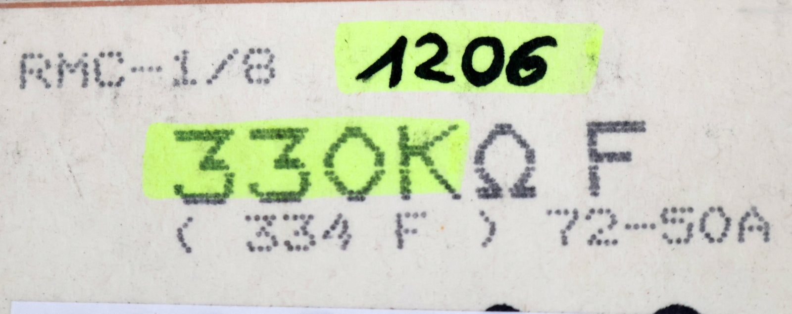 Bild des Artikels KAMAYA-ELECTRIC-3000x-SMD-Widerstand-330kΩ-RMC-1/8-334F-330000-Ohm-Model-72-50A