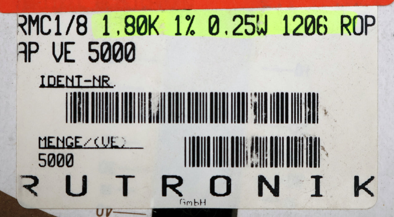 Bild des Artikels KAMAYA-ELECTRIC-1800x-SMD-Widerstand-1,8kΩ--RMC-1/8-182F-1800-Ohm-Model-52-5MX