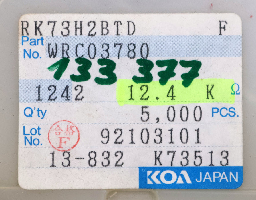 Bild des Artikels KOA-4500x-SMD-Widerstand-12,4kΩ-RK73H2BTD-12400-Ohm-Model-WRC03780