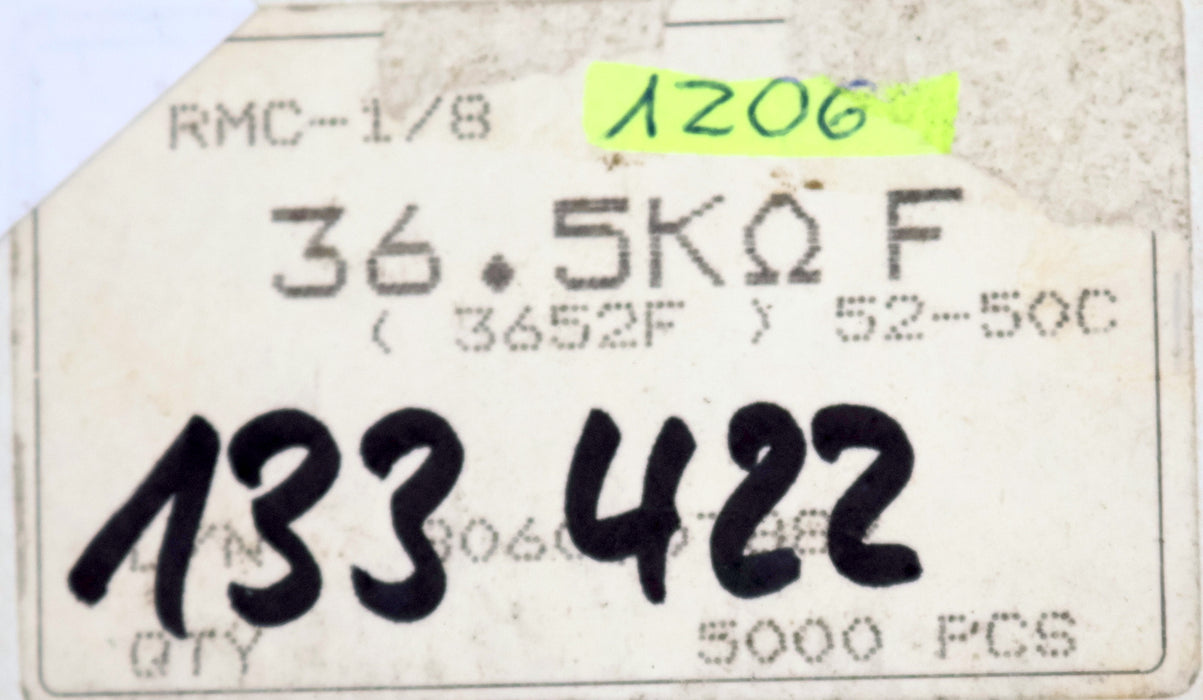 Bild des Artikels KAMAYA-ELECTRIC-1250x-SMD-Widerstand-36,5kΩ-RMC-1/8-3652F-36500-Ohm-Model-52-50C