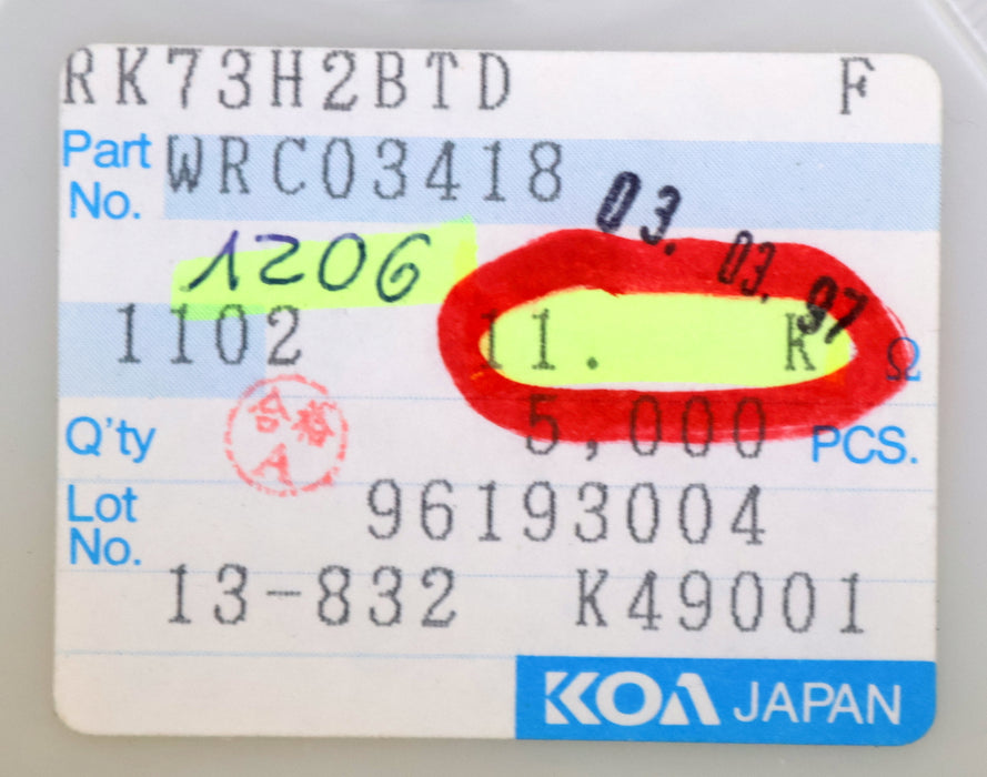 Bild des Artikels KOA-4500x-SMD-Widerstand-11kΩ-RK73H2BTD-11000-Ohm-Model-WRC03418