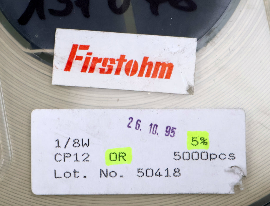 Bild des Artikels FIRSTOHM-5000x-SMD-Widerstand-0RΩ-CP12-1/8W-0-Ohm-Lot.No.-50418
