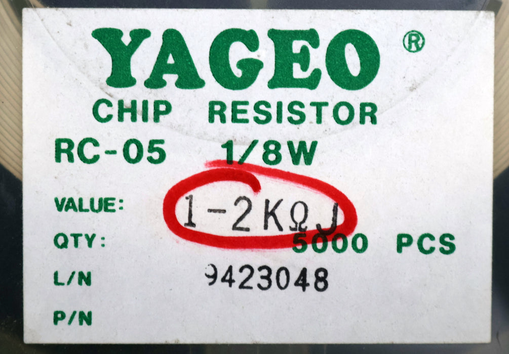 Bild des Artikels YAGEO-1000x-SMD-Widerstand-2kΩ-0805-2000-Ohm-Model-RMC1/10-WRC04162