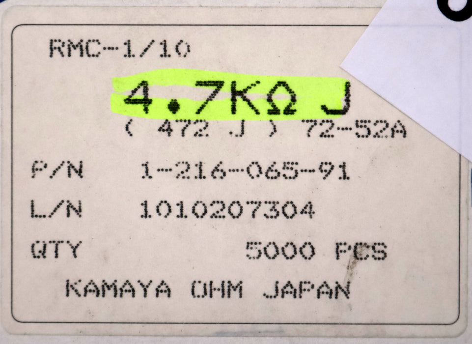 Bild des Artikels KAMAYA-ELECTRIC-4800x-SMD-Widerstand-4,7kΩ-RMC-1/10-472J-4700-Ohm-Model-72-52A