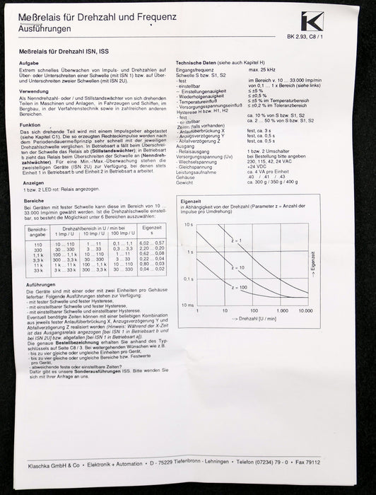Bild des Artikels KLASCHKA-Impulszahlmessrelais-ISN-2U/a10ba/aa-1.41-11k-24VDC-unbenutzt-in-OVP