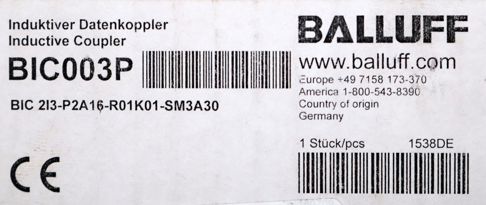 Bild des Artikels BALLUFF-Induktive-Koppler-Signalübertragung-BIC003P-BIC-2I3-P2A16-R01K01-SM3A30