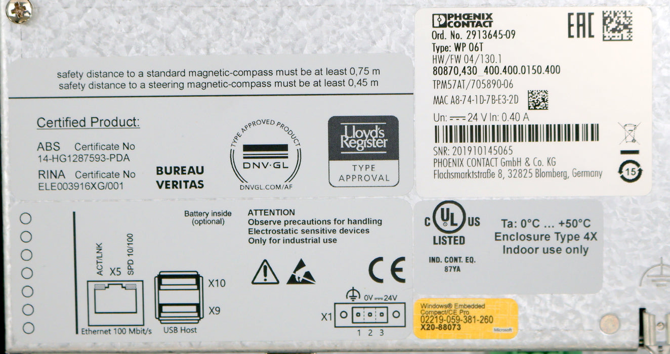 Bild des Artikels PHOENIX-CONTACT--Webpanel-WP-06T-ID-Nr.-2913645-09-mit-5,7"-TFT-Display