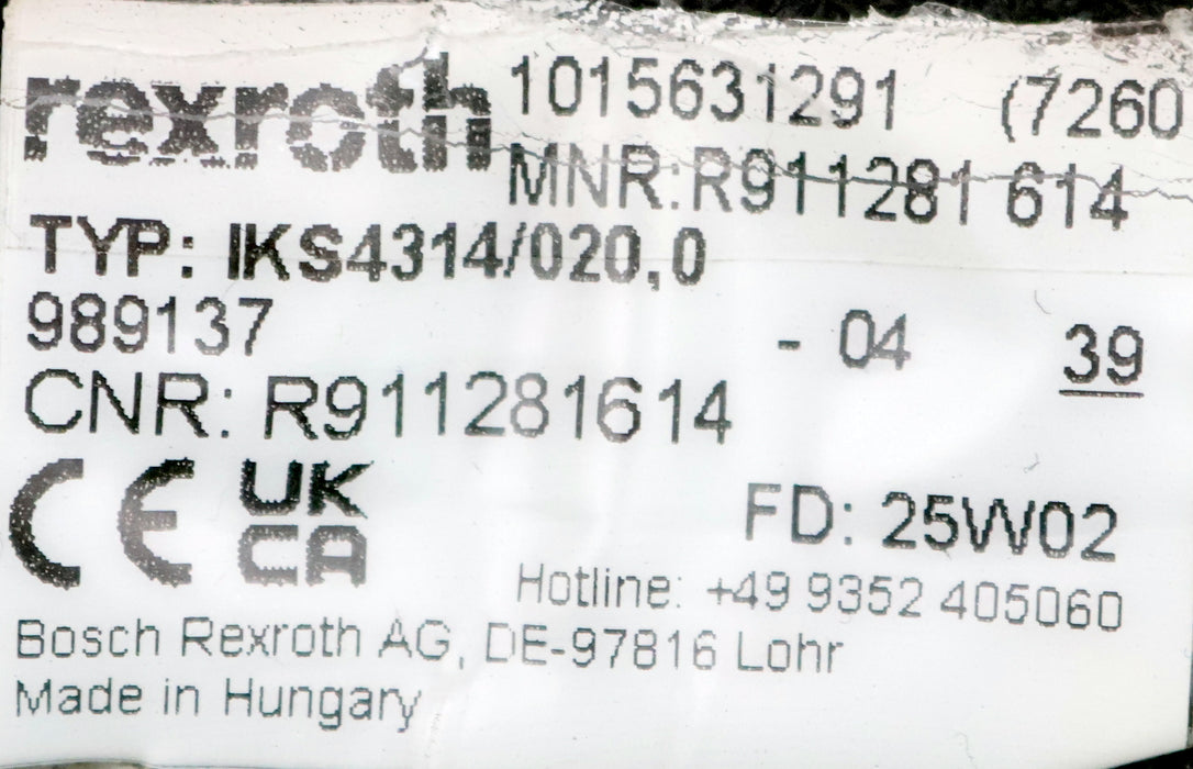 Bild des Artikels REXROTH-20m-Geberleitung-IKS4314/020,0-MNR:-R911281614-Kabellänge-20m