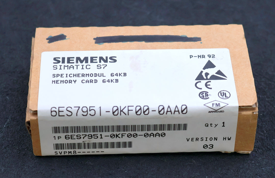 Bild des Artikels SIEMENS-Speichermodul-64KB-6ES7951-0KF00-0AA0-unbenutzt-in-OVP