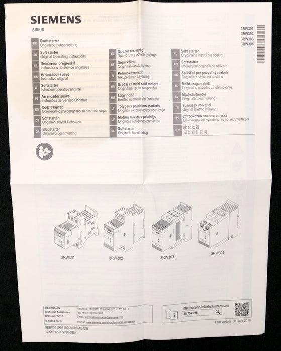 Bild des Artikels SIEMENS-SIRIUS-Sanftstarter-3RW3046-1BB04-Us-24V-80A-Ue-200-480V-50/60Hz