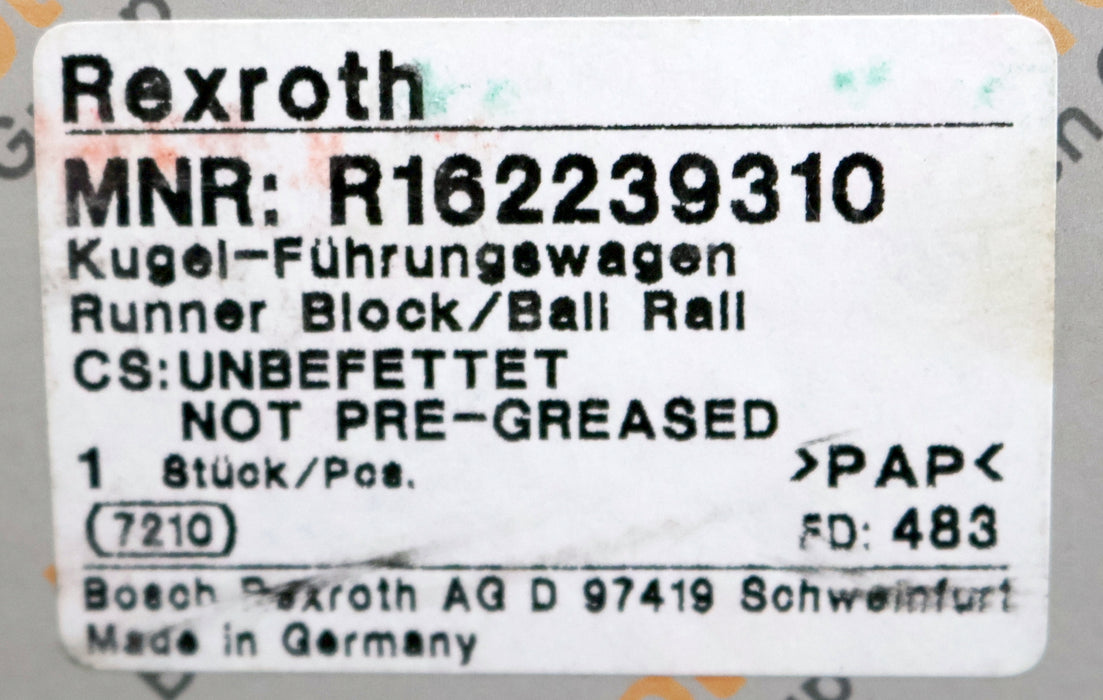 Bild des Artikels REXROTH-Kugelumlaufwagen-KWC-035-SNS-C0-H-2-R162239310-Baugröße-35-unbenutzt