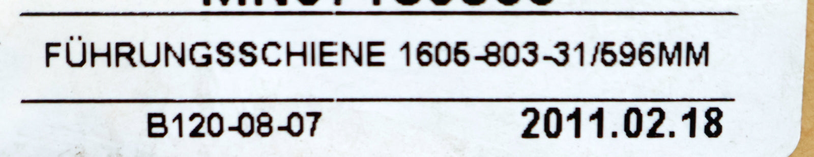 Bild des Artikels Führungsschiene-1605-803-31-Länge-596mm-Baugröße-20mm-gebraucht