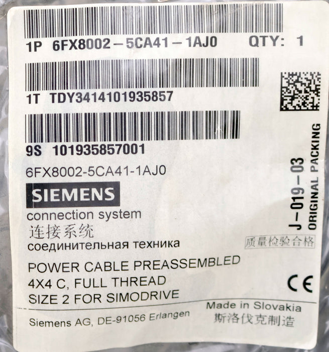 Bild des Artikels SIEMENS-MOTION-CONNECT-800PLUS-8m-Signalleitung-6FX8002-5CA41-1AJ0-Buchse-6-pol.