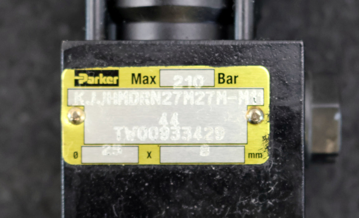 Bild des Artikels PARKER-Hydraulikzylinder-KJJHMDRN27M27M-M11-Ø-25x8mm-max.-210bar-gebraucht
