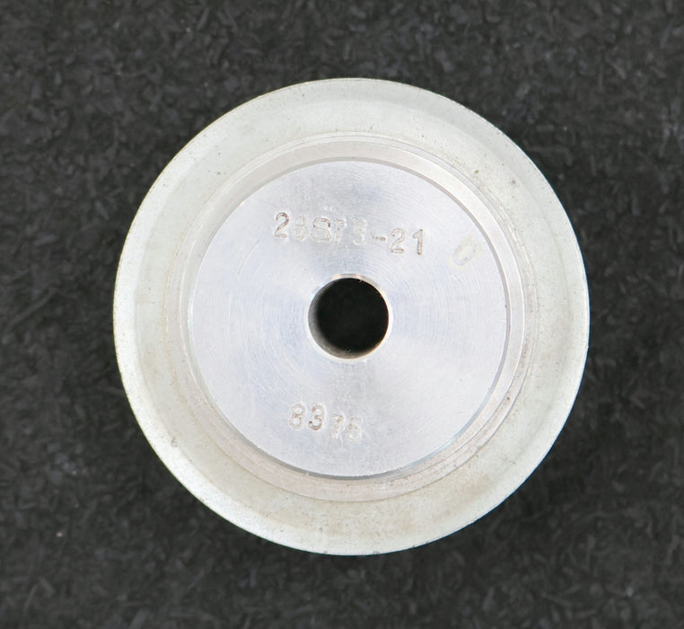 Bild des Artikels Aluminium-Zahnscheibe-Pulley-mit-beidseitiger-Bordscheibe-28ST5-21-Profil:-T5