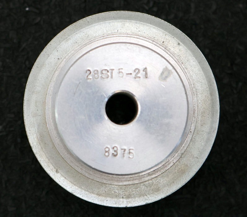 Bild des Artikels Aluminium-Zahnscheibe-Pulley-mit-beidseitiger-Bordscheibe-28ST5-21-Profil:-T5