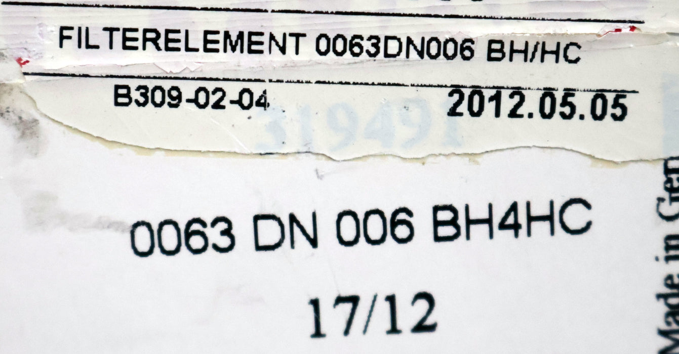 Bild des Artikels HYDAC-Filterelement-0063-DN-006-BH4HC-Art.Nr.-319491-unbenutzt-in-OVP