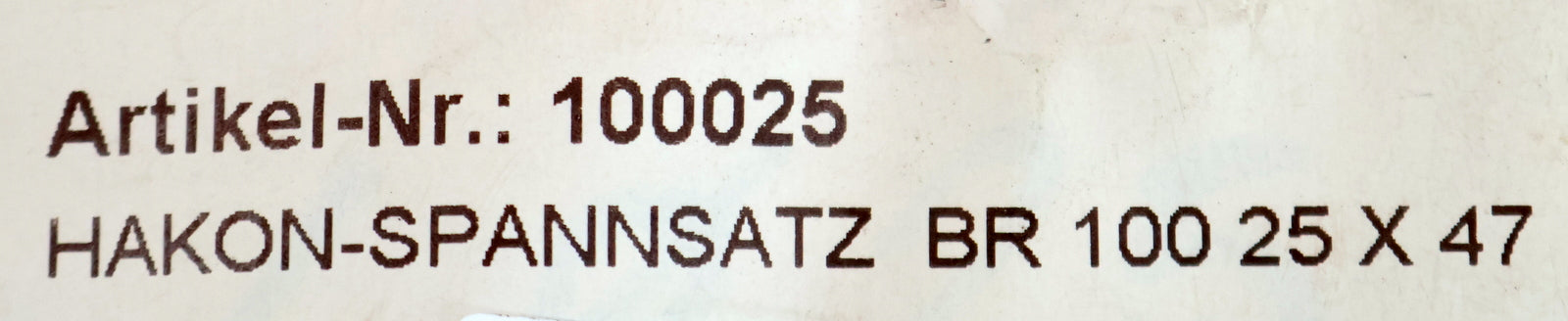 Bild des Artikels HAKON-Spannsatz-BR-100-InnenØ-25mm-AußenØ-47mm-unbenutzt