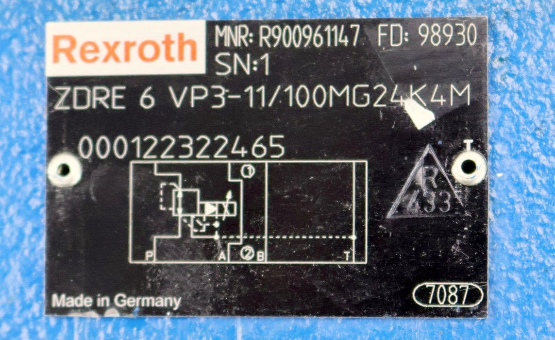 Bild des Artikels REXROTH-Proportional-Druckreduzierventil-ZDRS-6-VP3-11/100MG24K4M-R900961147