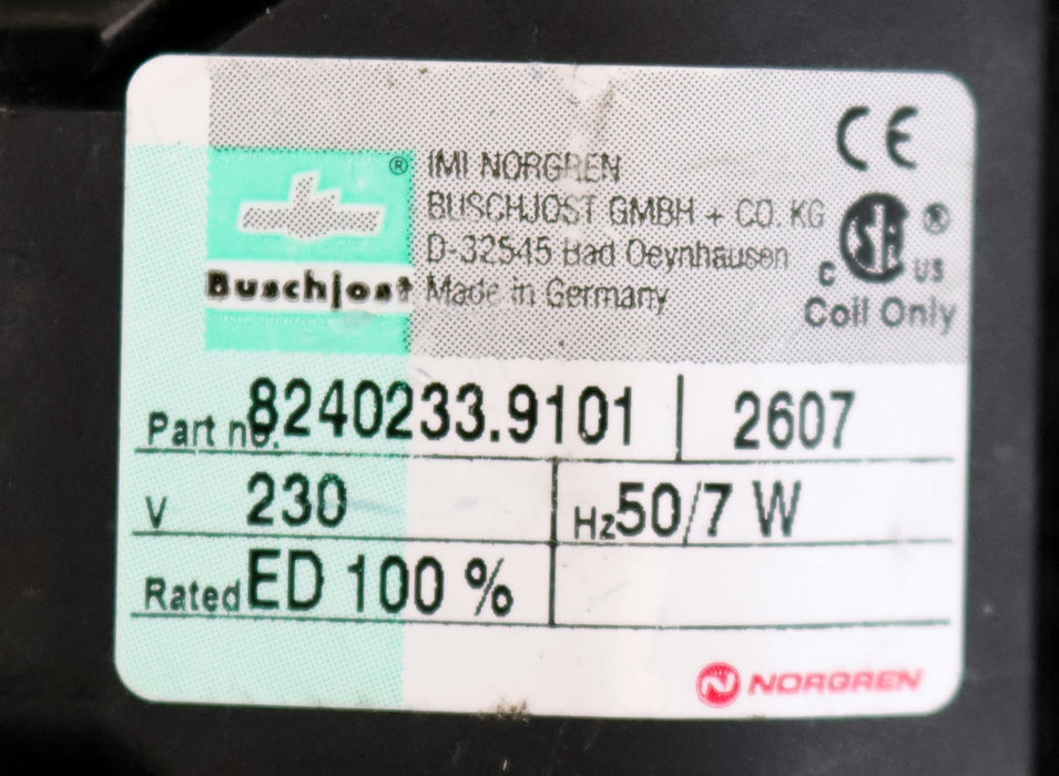 Bild des Artikels BUSCHJOST-Hydraulik-Magnetventil-magnetic-valve-8240233.9101-2607-230V-50Hz-7W