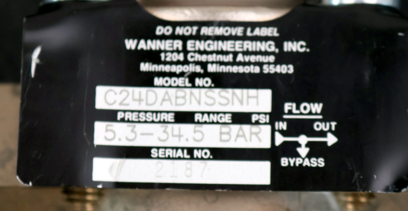 Bild des Artikels WANNER-ENGINEERING-Druckbegrenzungsventil-C24DABNSSNH-5,3-34,5bar-unbenutzt