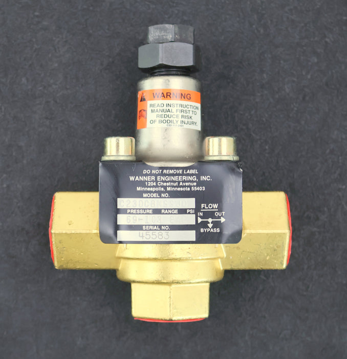 Bild des Artikels WANNER-ENGINEERING-Druckbegrenzungsventil-C23DCBNSSJG-69-103bar-unbenutzt