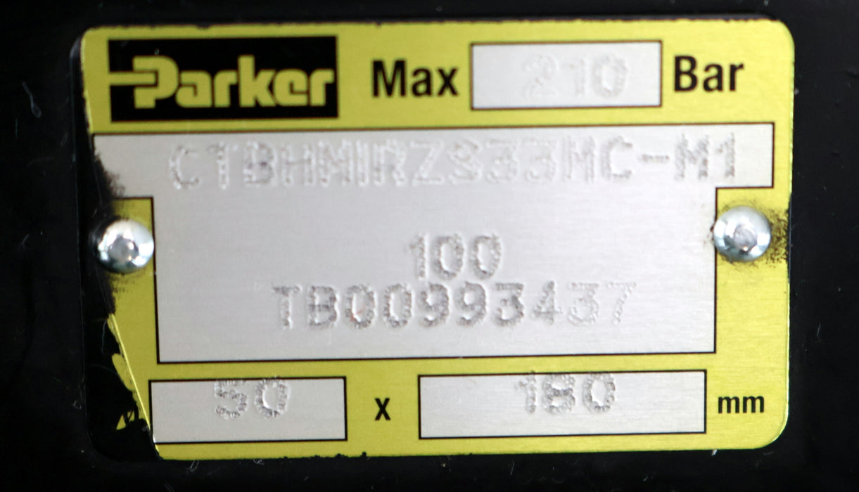 Bild des Artikels PARKER-Hydraulikzylinder-CTBHMIRZS33MC-M1-Ø-50x180mm-max.-210bar-gebraucht