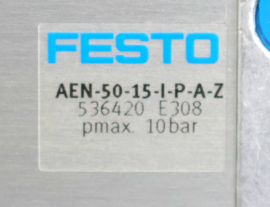 Bild des Artikels FESTO-Kompsktzylinder-AEN-50-15-I-P-A-Z-Mat.Nr.-536420-KolbenØ-50mm-Hub-15mm