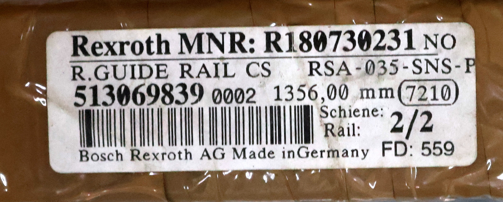 Bild des Artikels REXROTH-Rollenschiene-Roller-Rail-RSA-035-SNS-P-MNR:-R180635231-Länge-1356mm