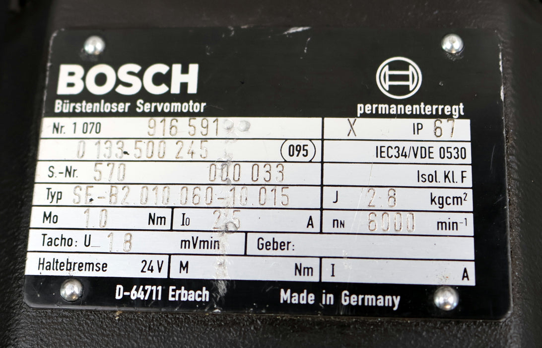 Bild des Artikels BOSCH-Servomotor-SE-B2.010.060-10.015-Nr.-1070916591-n=-6000U/min-Mo=-1,0Nm